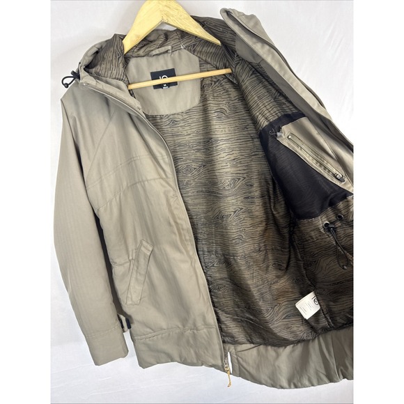 Tentree Womens Hooded Jacket Medium Olive Green Full Zip Outdoor Hiking Coat - Picture 5 of 9